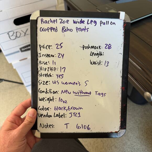 Rachel Zoe Wide Leg Pull On Cropped Boho Pants US Women's S - Picture 5 of 5